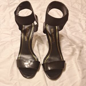 Enzo Angiolini Black Strappy Heels